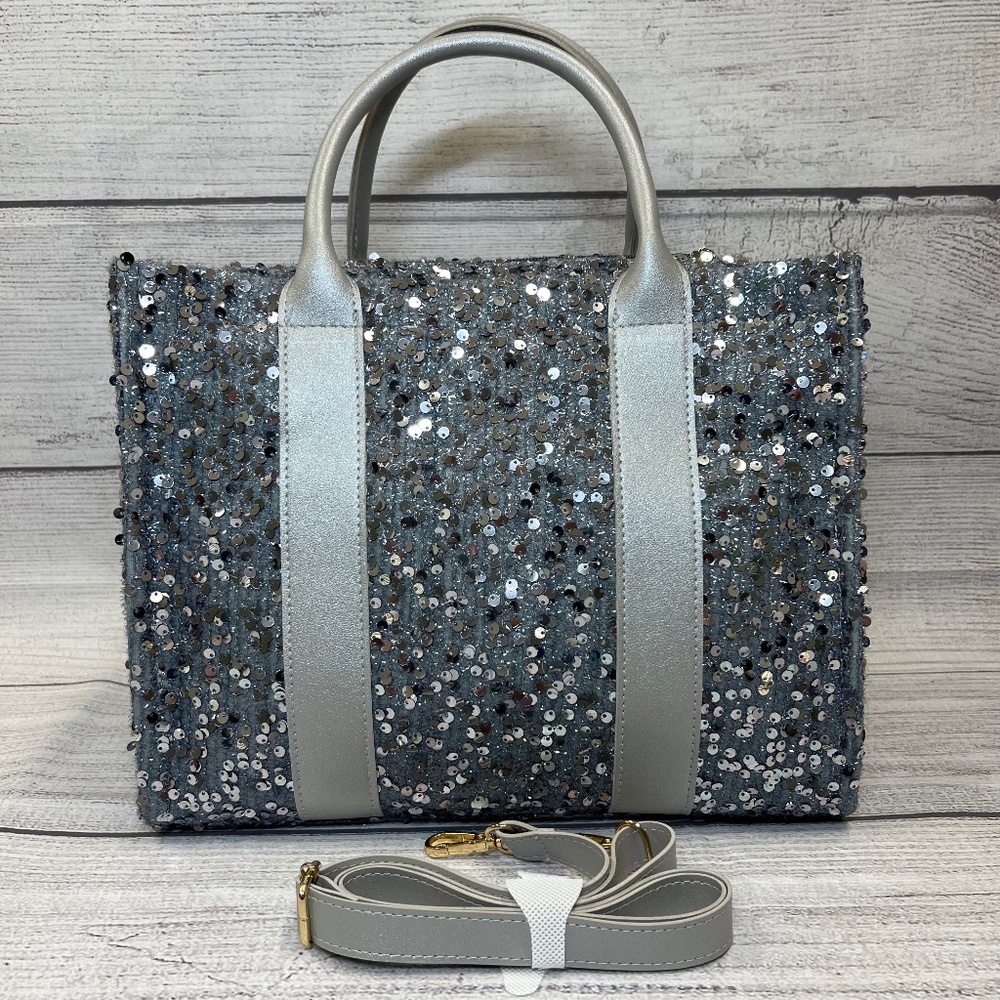 Silver Sequin Bag